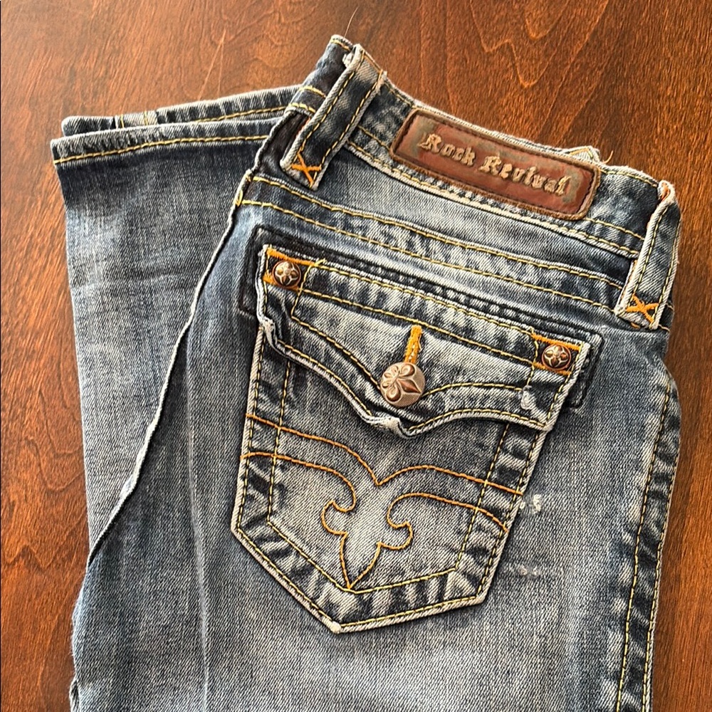 Rock Revival Blue Denim Jeans • 26